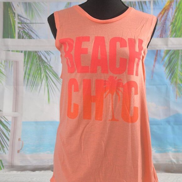 2/$15 Fifth Sun Beach Chic Orange Tank Top Size Large New without Tags BUNDLE - Picture 1 of 3
